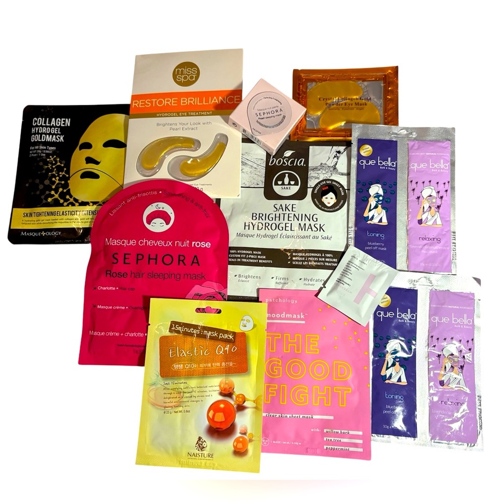 NEW 13 Face and Eye Masks Tonymoly Sephora Que Bella Masqueology $54 MSRP